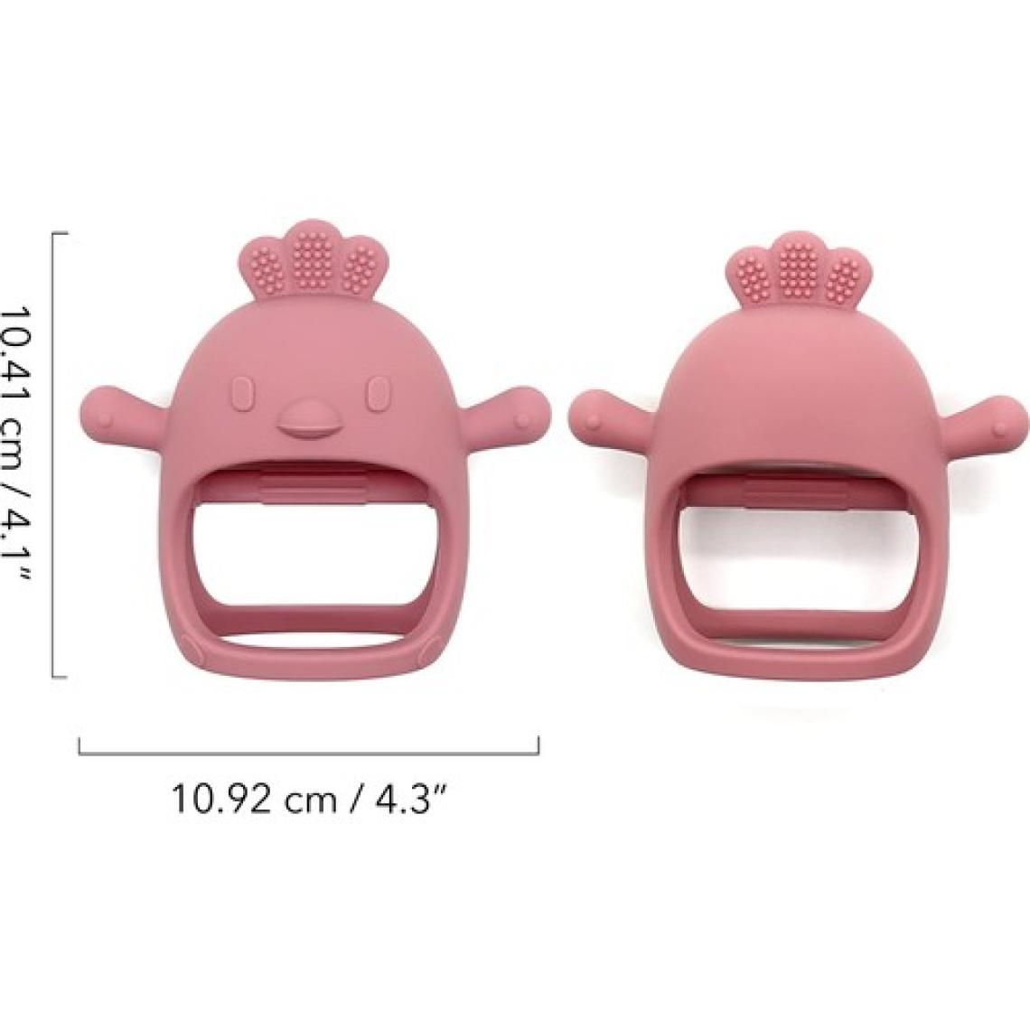 Meleni Baby Silikon Bebek Diş Kaşıyıcı - Diş Kaşıma Eldiveni Yenidoğan Dişlik Pembe