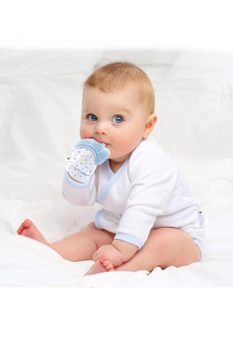 Babyjem 526 Diş Kaşıyıcı Eldiven Mavi