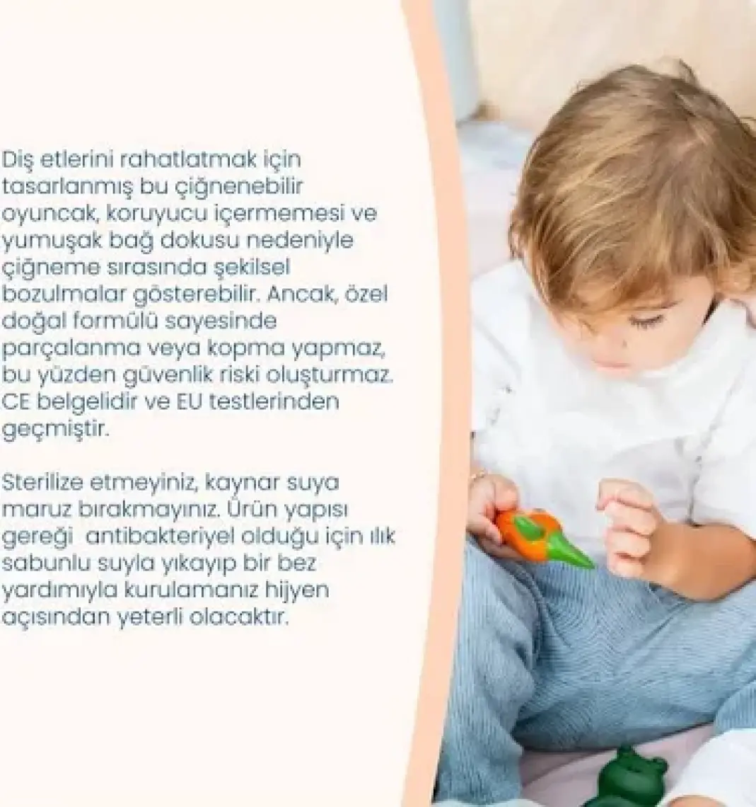 Hubble  Bebek Diş Kaşıyıcı Ve Oyuncağı (  Kauçuk) Havuç