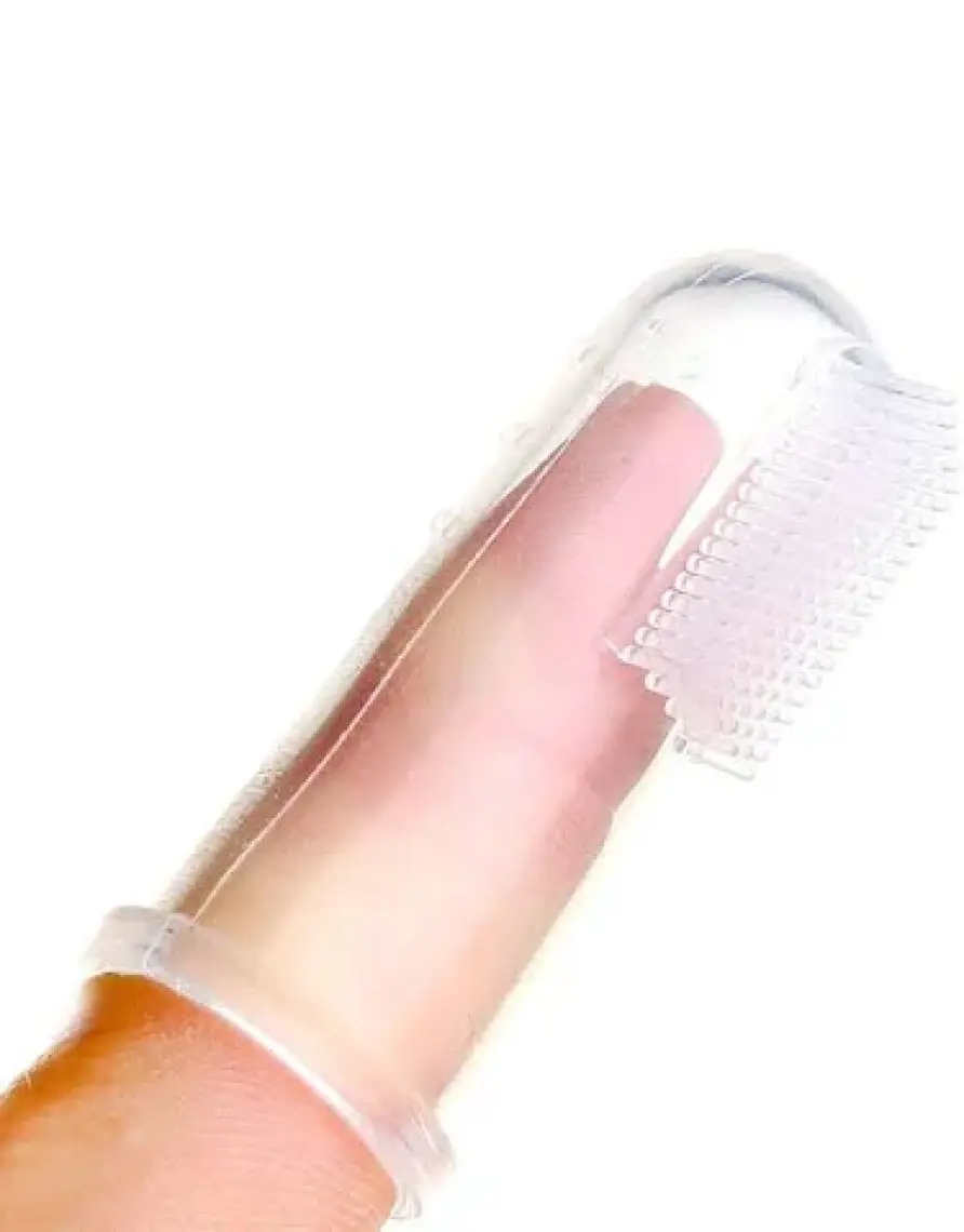 Baby Plus Silikon Parmak Diş Fırçası - Yumuşak Dokulu, Bebekler İçin Güvenli ve Diş Sağlığına Uygun Tasarım
