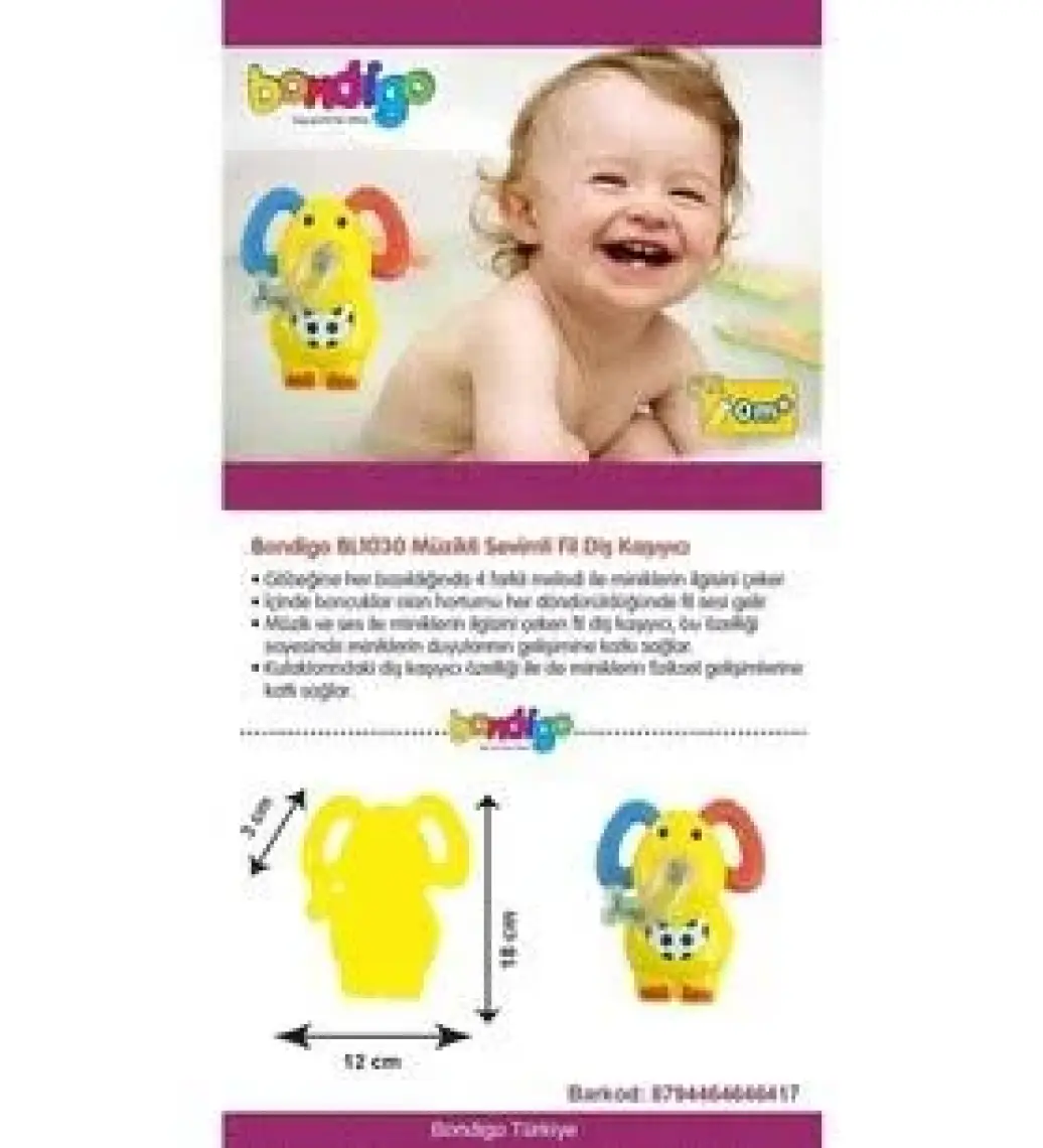 Bondigo  BL1030 Müzikli Sevimli Fil Diş Kaşıyıcı