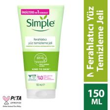 Simple Kind to Skin Ferahlatıcı Yüz Temizleme Jeli B5+E Vitamini Pürüzsüz Ve Sağlıklı Gözüken Bir Cilt İçin 150 ml