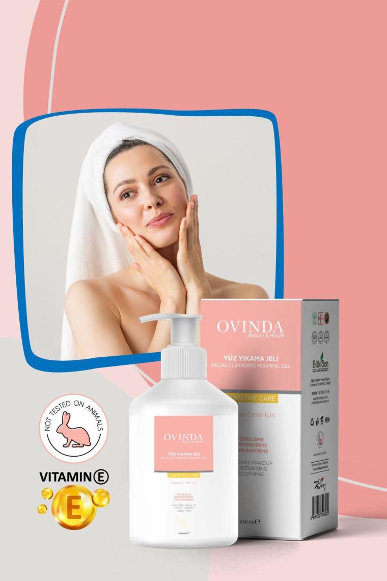 Yüz Yıkama Jeli Hassas Ciltler 250 ml E-vitaminli Nemlendirme - Temizleme - Canlandırma