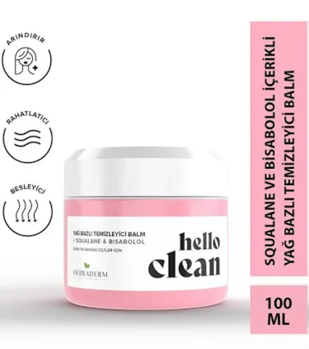 Hello Clean Kuru Ve Hassas Ciltler Için Yağ Bazlı Makyaj Temizleyici