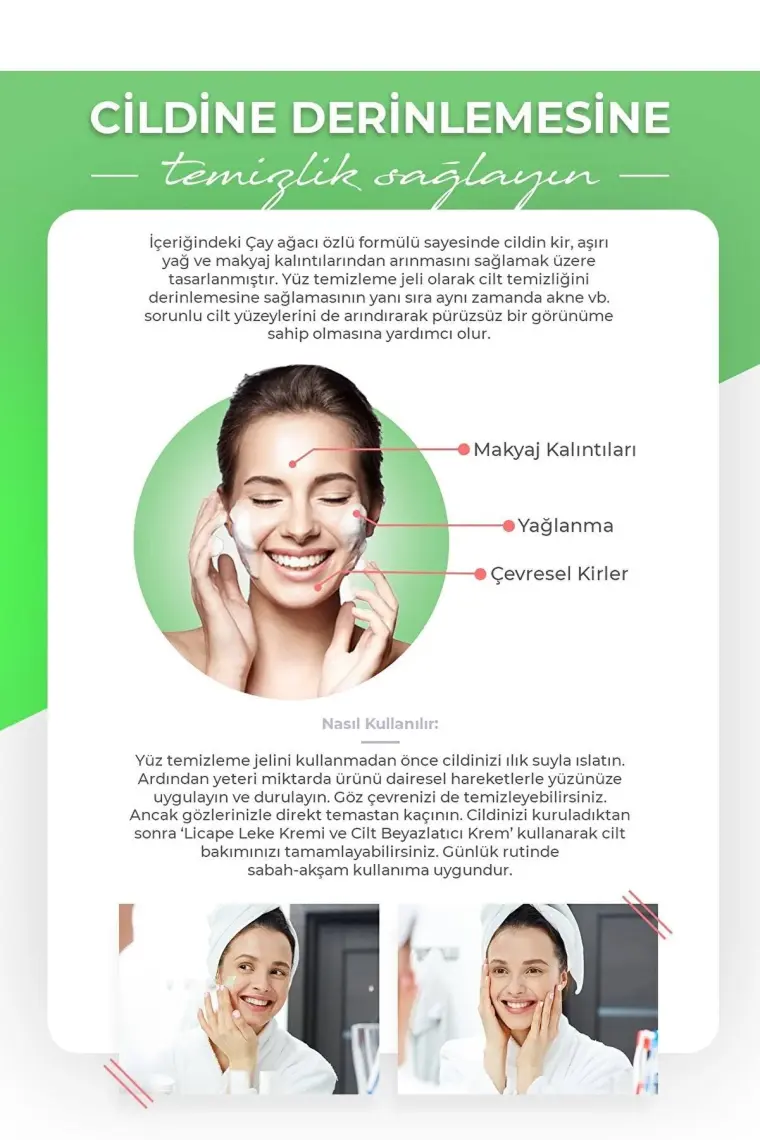 Licape Çay Ağacı Özlü Yüz Temizleme Jeli 200 ml