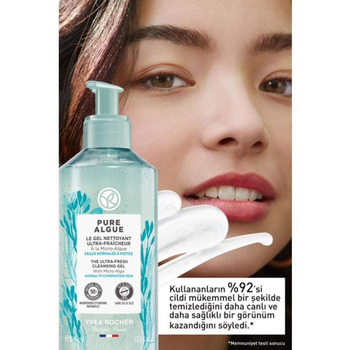 Yves Rocher Normal ve Kuru Cilt, Canlandırıcı, Antioksidan, Prebiyotik Yüz Yıkama Jeli-Pure Algue-390ml
