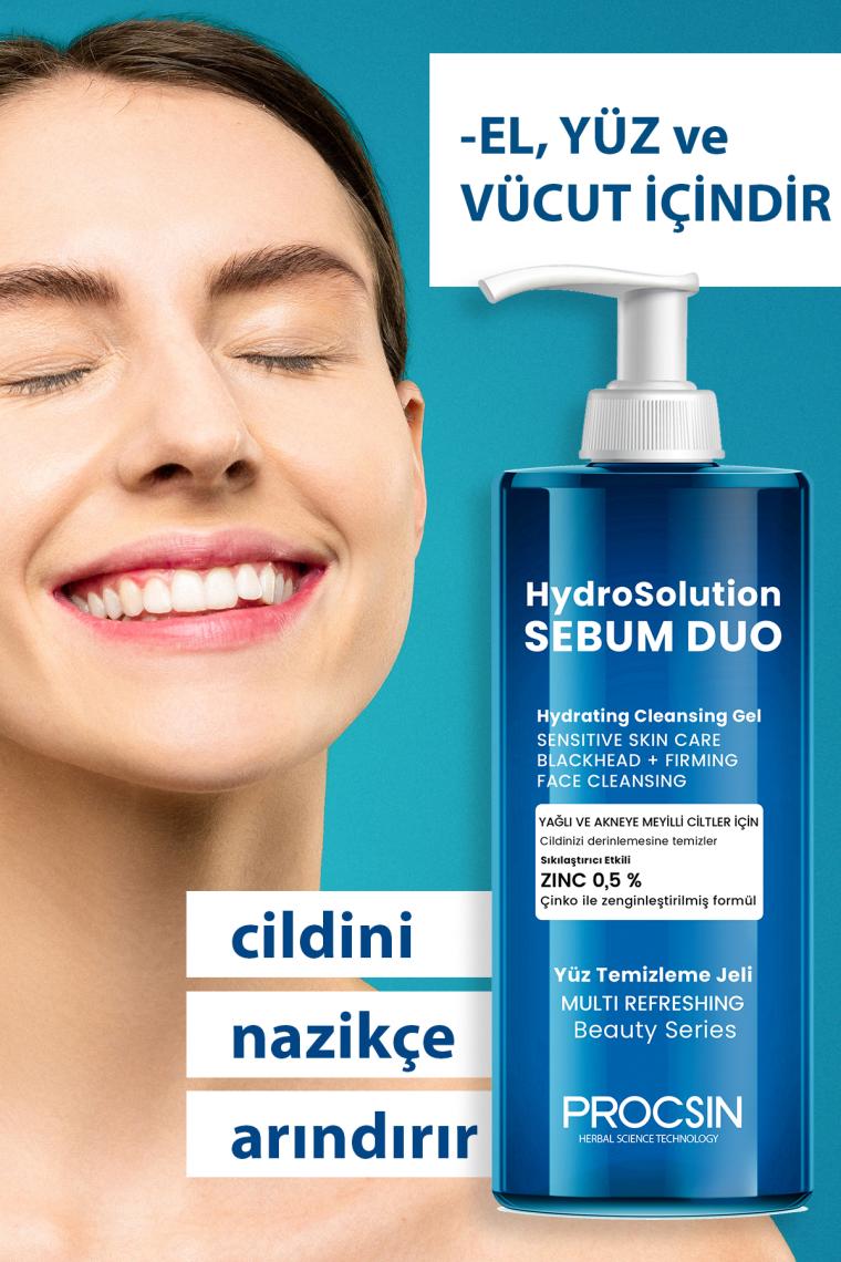Procsin Hydro Solution Sebum Duo Yüz Temizleme Jeli 200 ml
