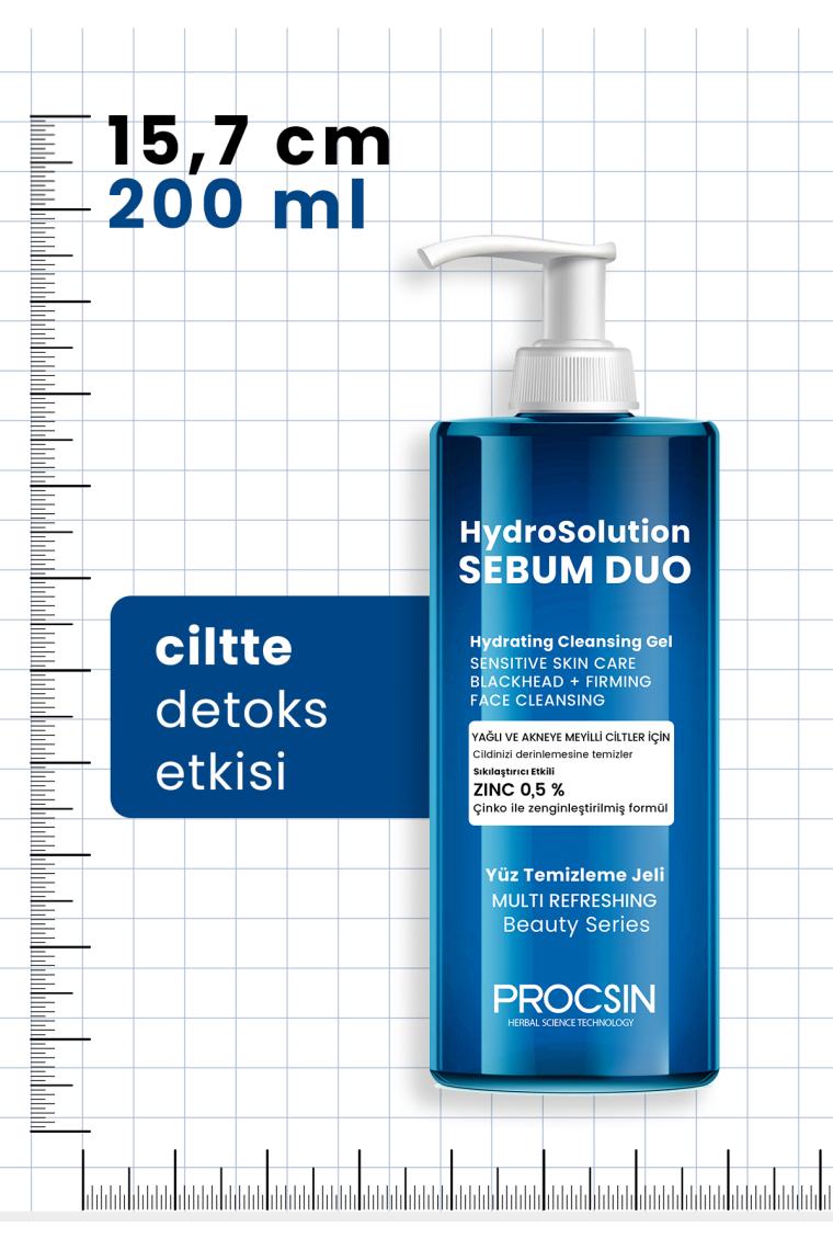Procsin Hydro Solution Sebum Duo Yüz Temizleme Jeli 200 ml