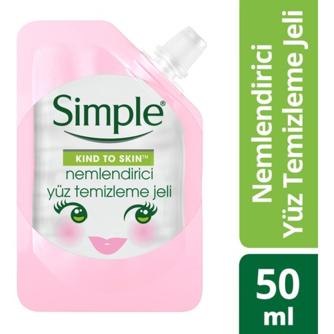 Simple Kind To Skin Mini Nemlendirici Yüz Temizleme Jeli 50 Ml - Seyahat Boyu
