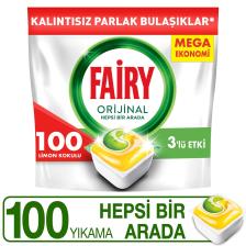 Hepsi Bir Arada Bulaşık Makinesi Kapsülü Limon Kokulu 100 Yıkama