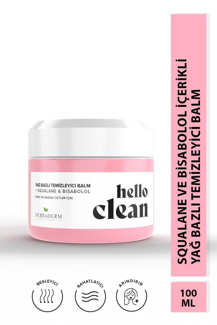 Herbaderm Hello Clean Squalane & Bisabolol Rahatlatıcı Yağ Bazlı Temizleyici Balm 100 ml
