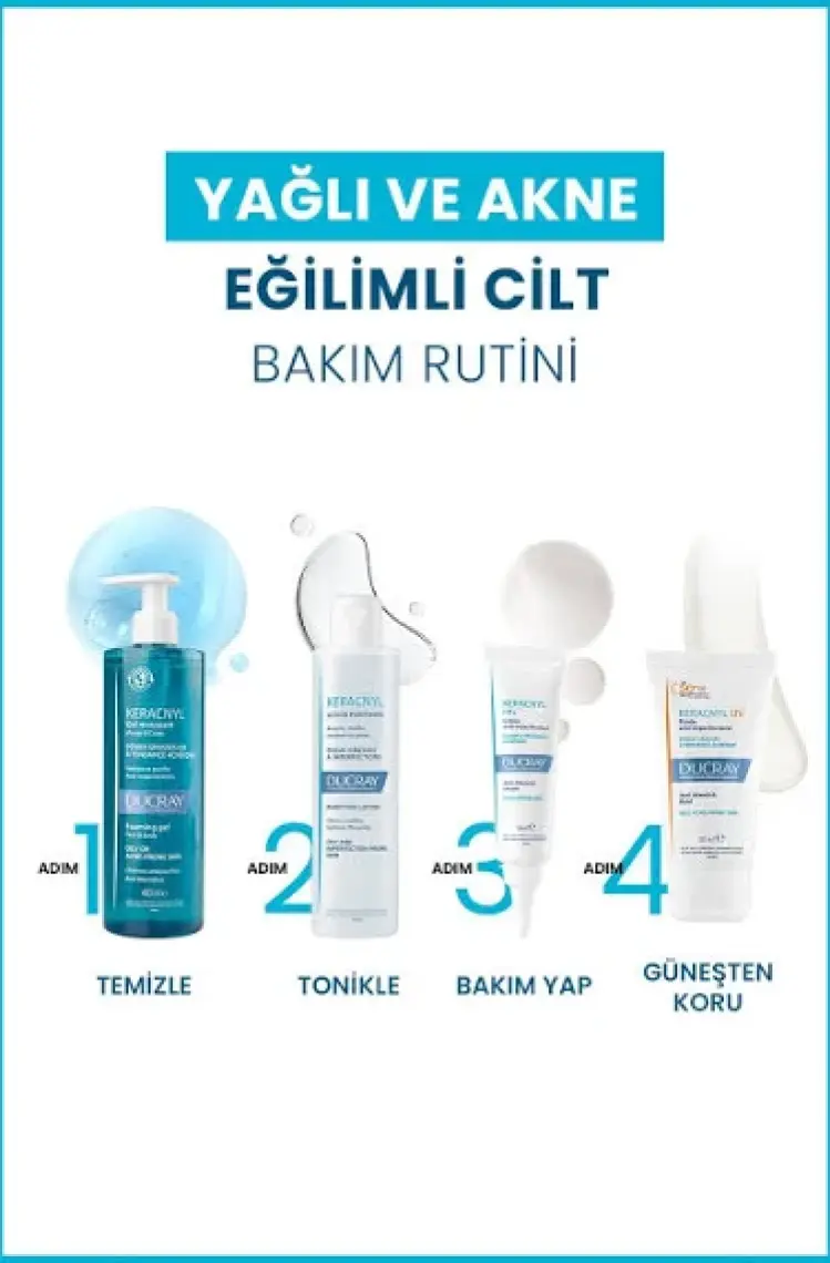 Ducray Keracnyl Gel  Temizleyici Jel 400 ml