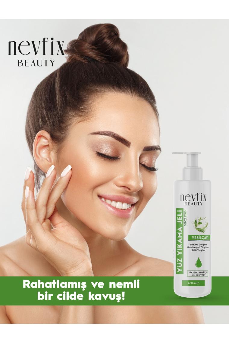 Nevfix Beauty Yeşil Çay Özlü Detoks Etkili Yüz Yıkama Jeli 400 ml
