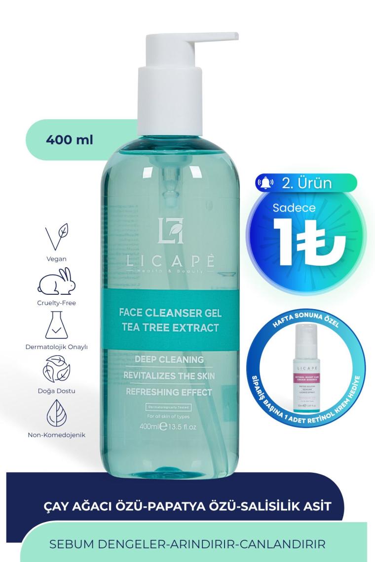 Licape Çay Ağacı Özlü Yüz Temizleme Jeli 400ml