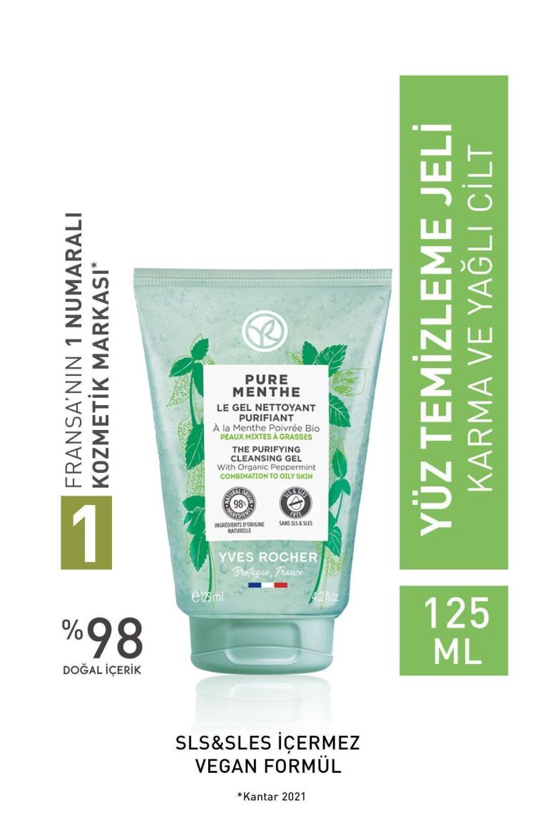 Karma Ve Yağlı Ciltler Için Pure Menthe Prebiyotik Yüz Yıkama Jeli-125 ml
