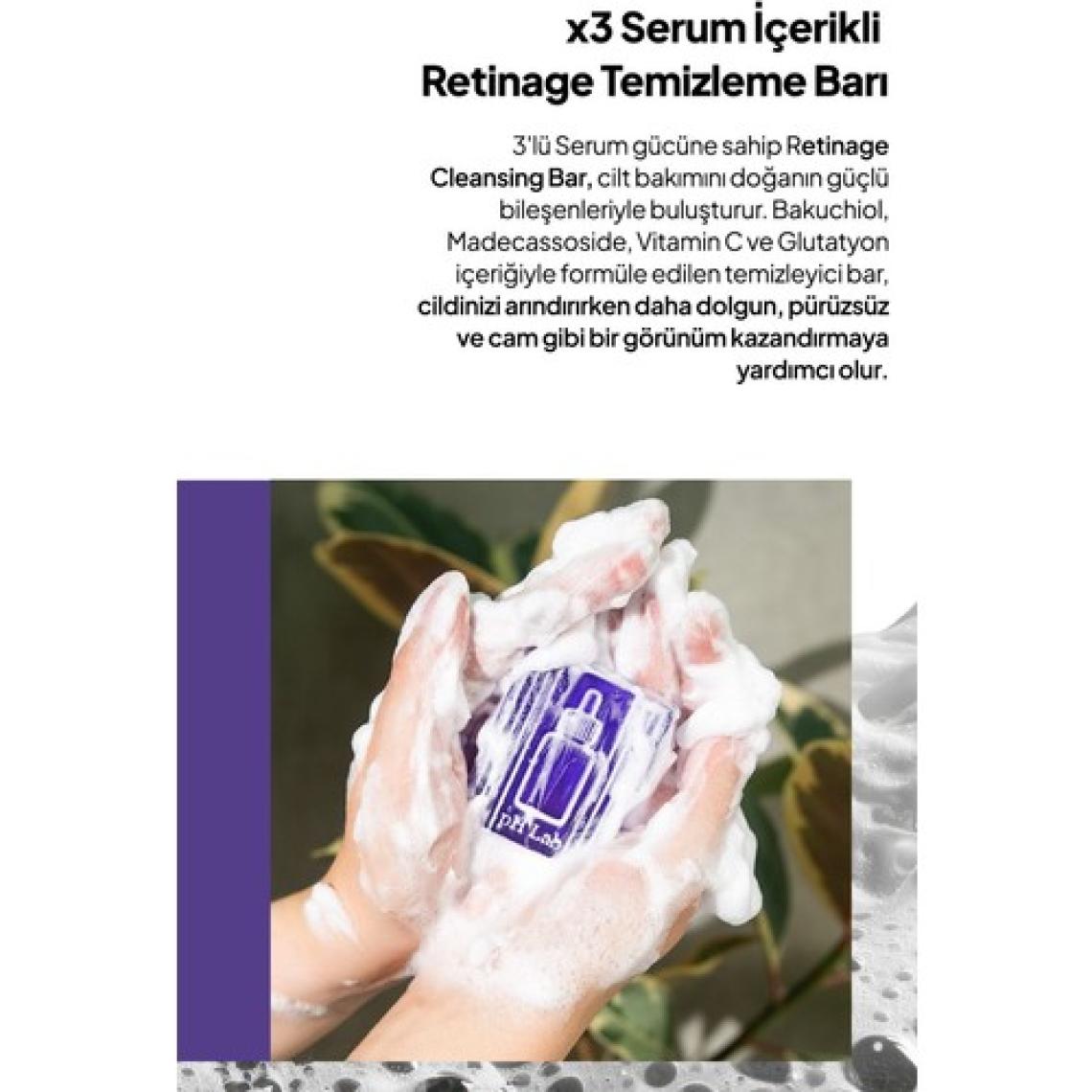 Ph Lab Retinage Yüz Temizleme Sabunu - Tüm Cilt Tipleri için Retinol İçerikli Günlük Yaşlanma Karşıtı Temizlik, 100 g