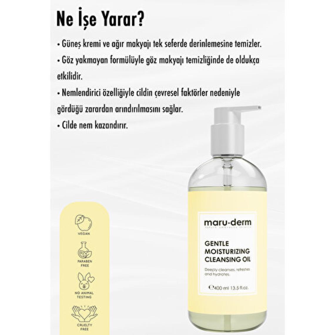 Maruderm Yağ Bazlı Temizleyici 400 ml - Yüz ve Vücut Için Temizleme Yağı