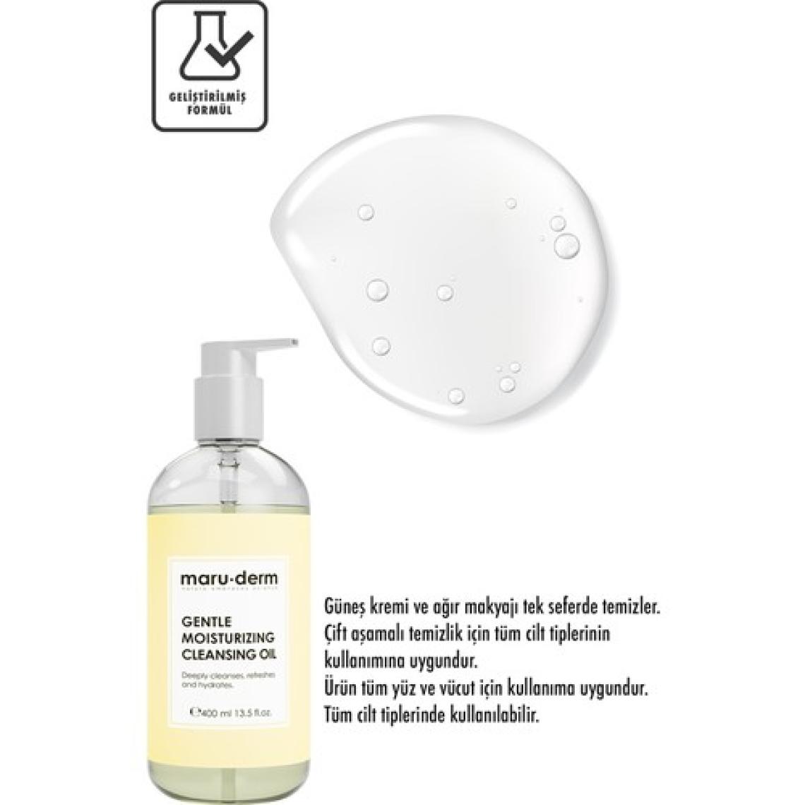 Maruderm Yağ Bazlı Temizleyici 400 ml - Yüz ve Vücut Için Temizleme Yağı