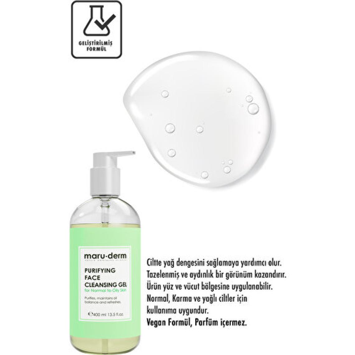 Maru.Derm Maruderm Karma ve Yağlı Ciltlere Özel Salisilik Asit Yüz Yıkama Jeli 400 ml