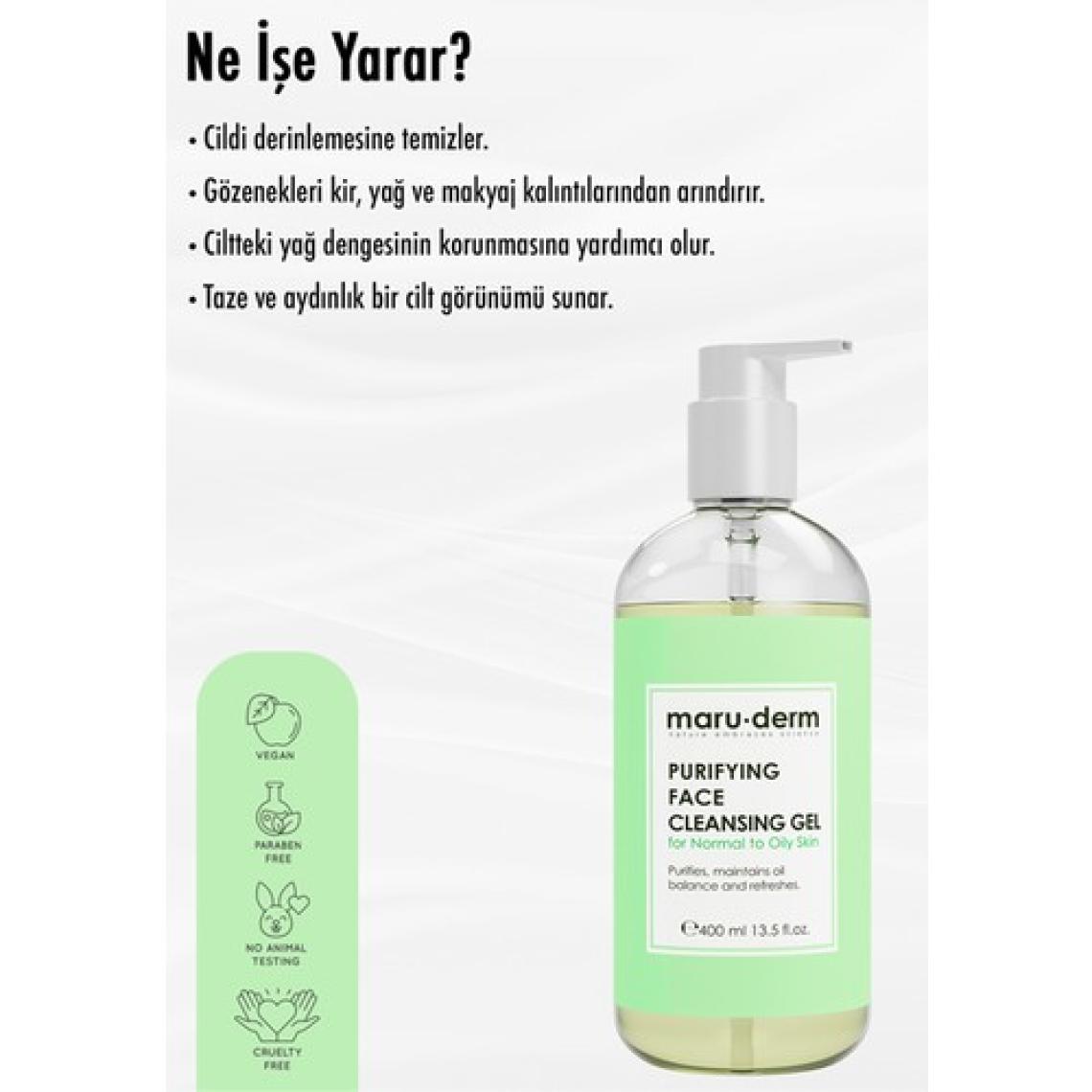 Maru.Derm Maruderm Karma ve Yağlı Ciltlere Özel Salisilik Asit Yüz Yıkama Jeli 400 ml