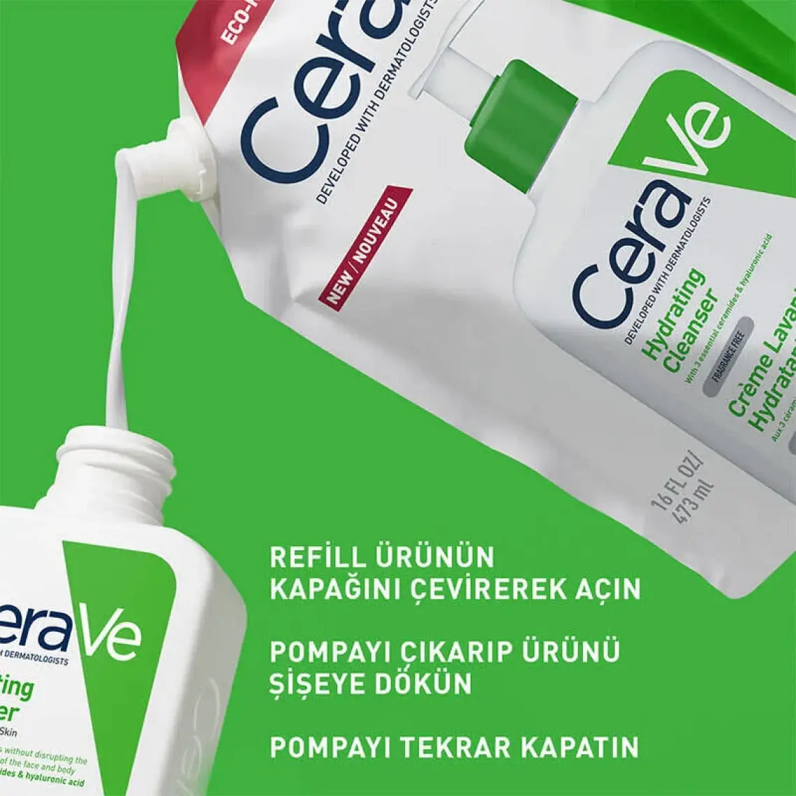 Cerave Nemlendiren Temizleyici Refill 473 ml