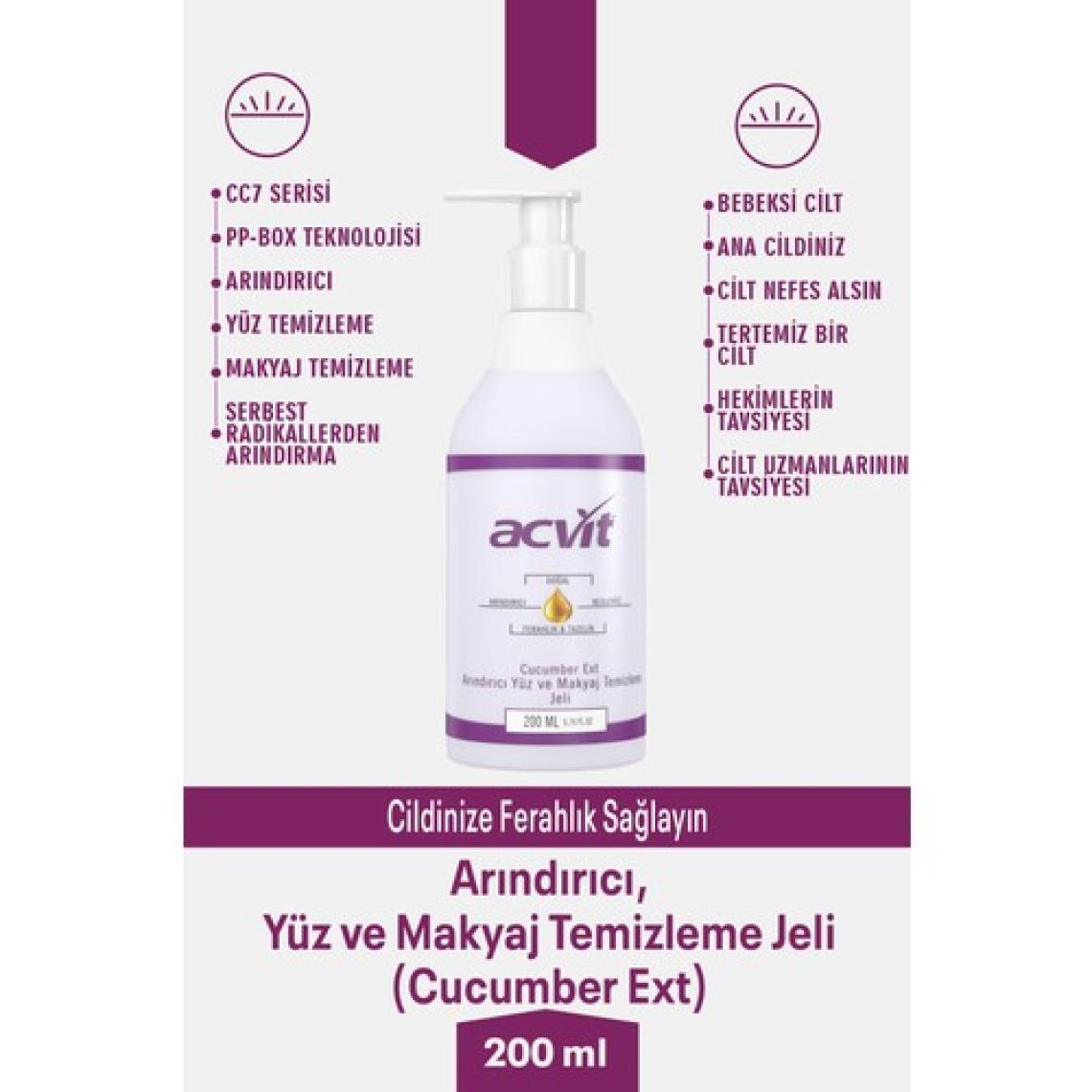 Acvit Arındırıcı Yüz Ve Makyaj Temizleme Jeli - 200 ml