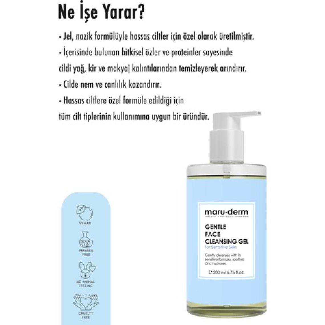 Maru.derm Hassas ve Atopik Ciltler İçin Yüz Yıkama Jeli 200 ml