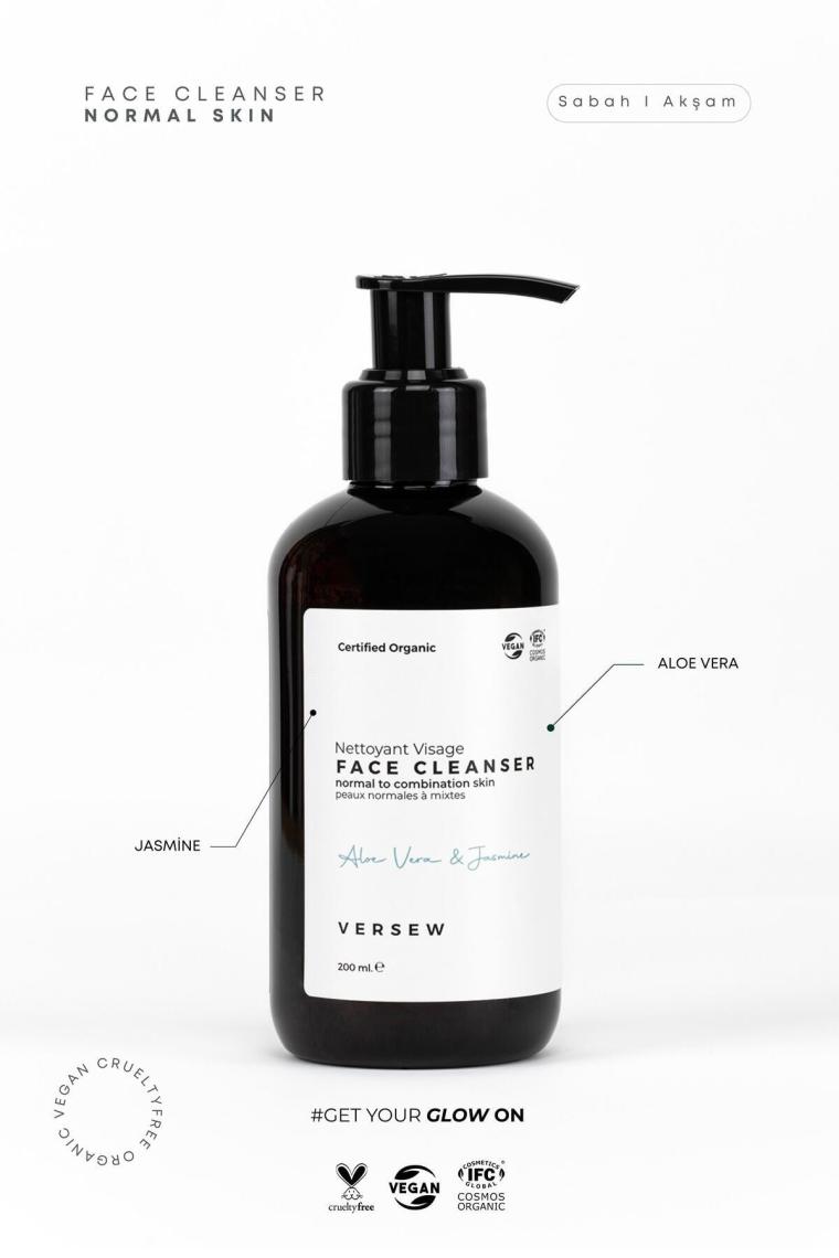 Versew Organik Arındırıcı & Canlandırıcı Yüz Temizleme Jeli Normal Ciltler 200  ml