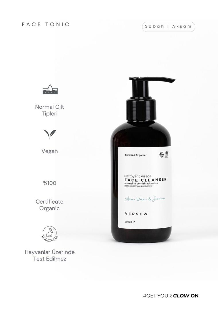 Versew Organik Arındırıcı & Canlandırıcı Yüz Temizleme Jeli Normal Ciltler 200  ml