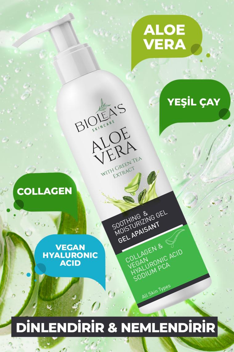Biolea's Aloevera Nemlendirici Jel  +Vegan Hyalüronik Asit+Sodyum Pca 200 ml
