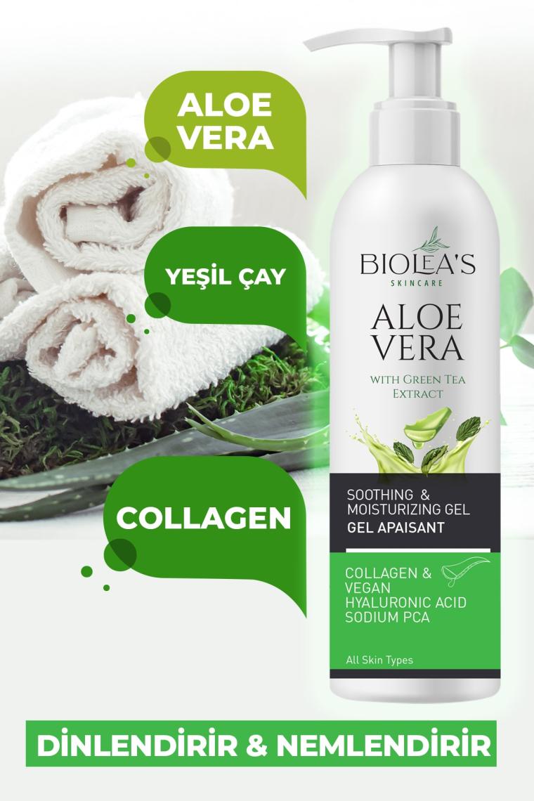 Biolea's Aloevera Nemlendirici Jel  +Vegan Hyalüronik Asit+Sodyum Pca 200 ml