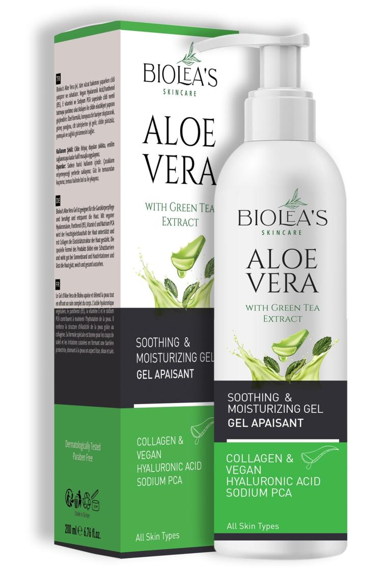 Biolea's Aloevera Nemlendirici Jel  +Vegan Hyalüronik Asit+Sodyum Pca 200 ml