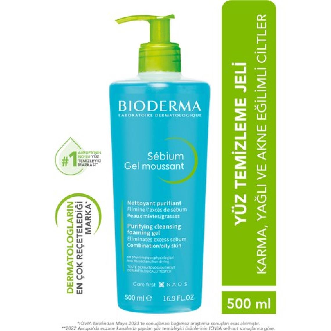 Sebium Karma, Yağlı ve Akne Eğilimli Ciltler Sivilce, Siyah Nokta Karşıtı Yüz Temizleme Jeli 500 ml