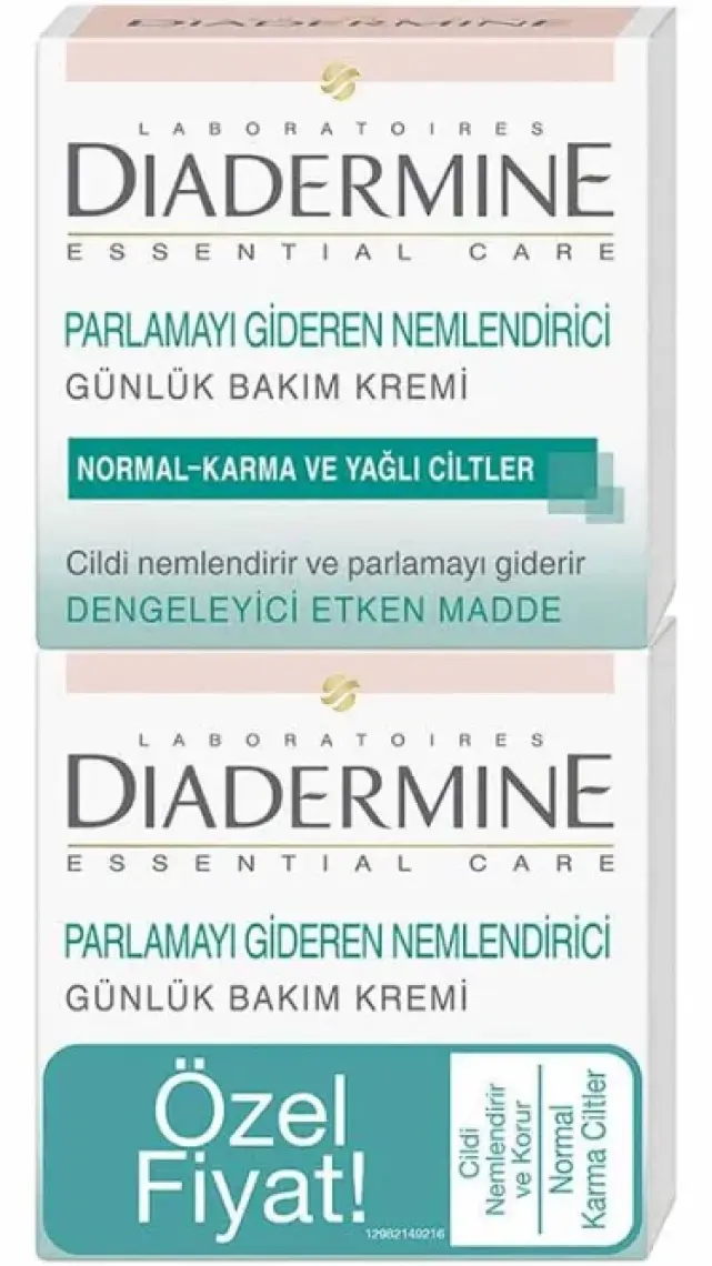 Diadermine Jel Krem Ferahlatıcı Karma ve Yağlı Ciltler Için 2li