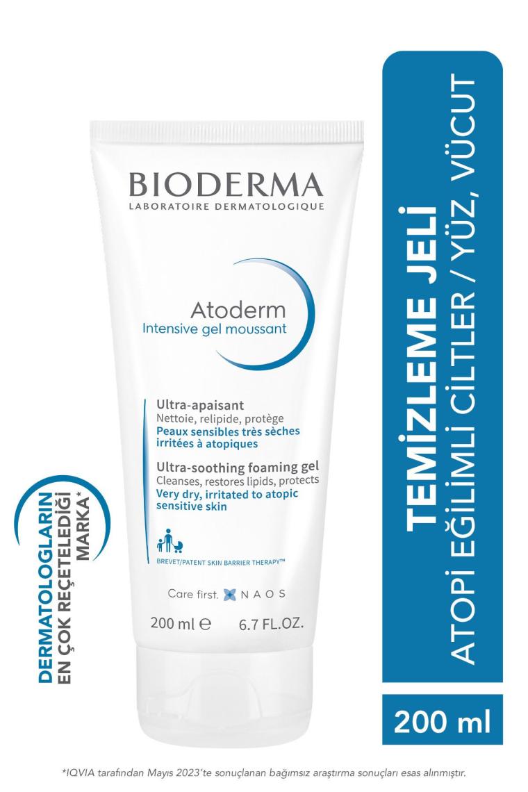 Bioderma Atoderm Intensive Foaming Gel 200 ml Kuru ve Atopik Ciltler için Temizleyici Jel