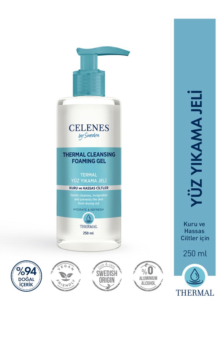 Celenes Thermal Kuru ve Hassas Ciltler 250 ml Yüz Yıkama Jeli