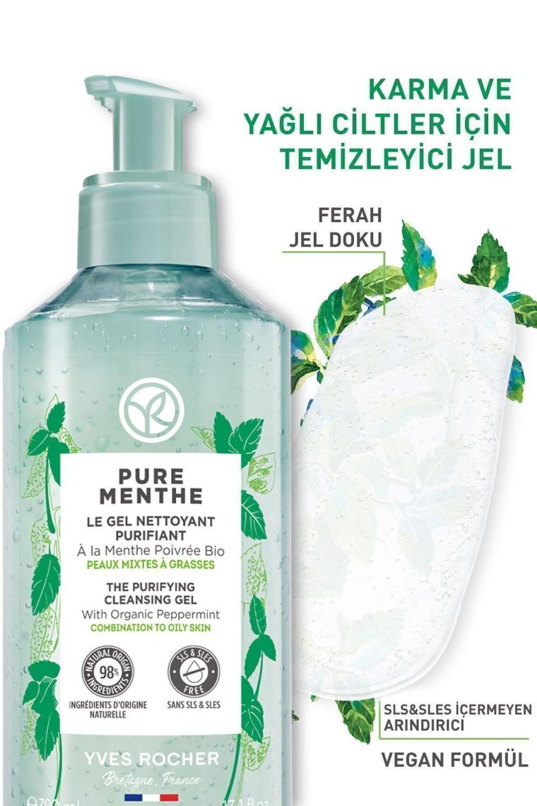 Karma Ve Yağlı Ciltler Için Pure Menthe Prebiyotik Yüz Yıkama / Temizleme Jeli-390 ml