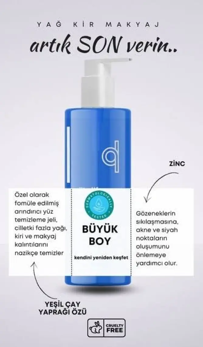 Quality Life Yüz Yıkama Jeli 400 Ml Yağlı Karma Ciltler Için Makyaj Temizleme