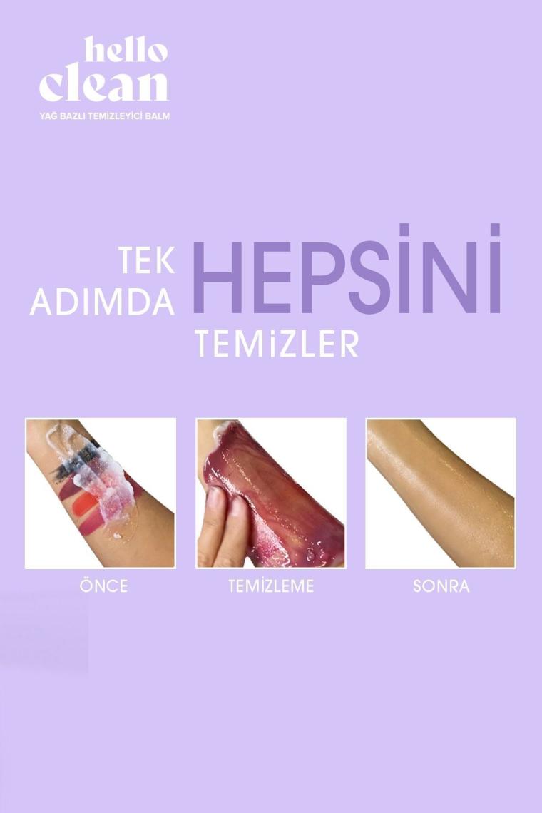Hello Clean Yoğun Nemlendirici Yağ Bazlı Makyaj Temizleyici Balm