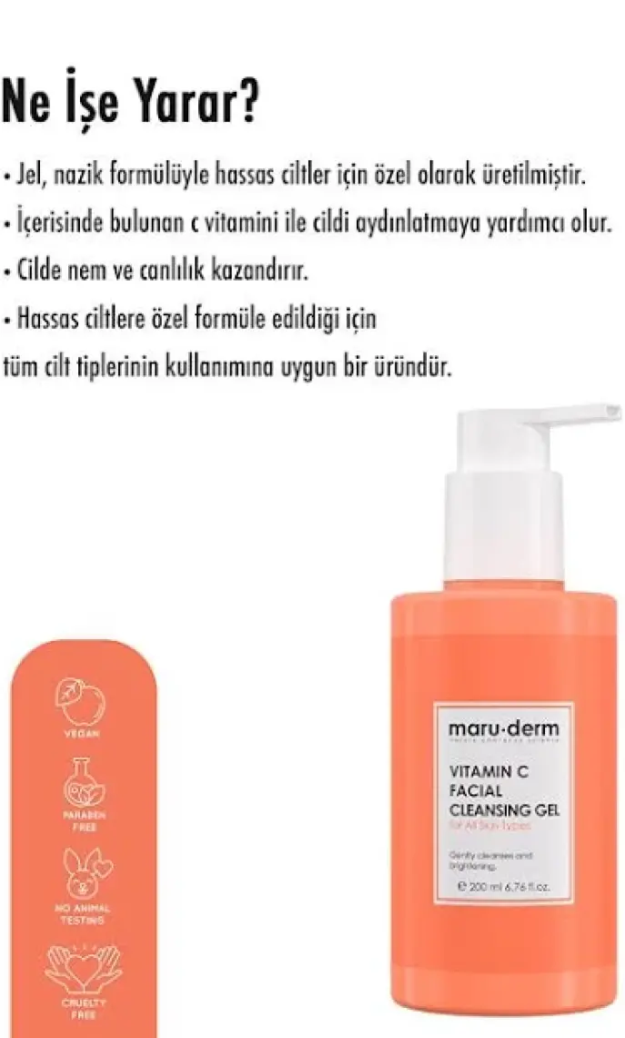 Maruderm C Vitaminli Yüz Yıkama Jeli 200 ml
