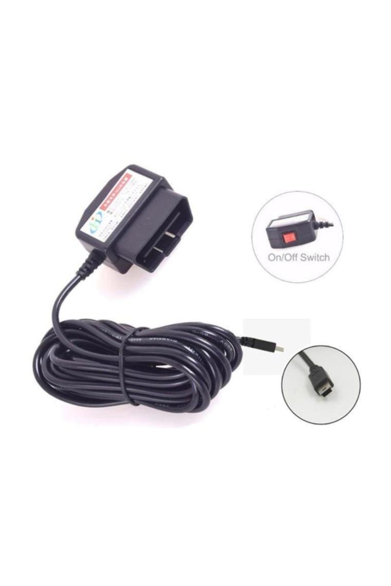 Novatek General Plus Allwinner Araç Kameraları OBD 2 Akım Korumalı Park Modu Kablosu 5V15A