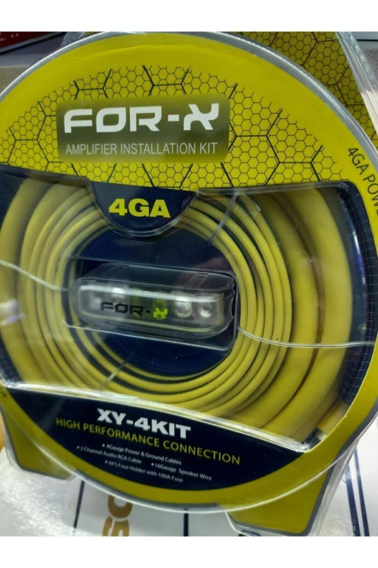 For-x Forx 4 Ga Profesyonel Seri Kalın Oto Amfi Kablo Seti