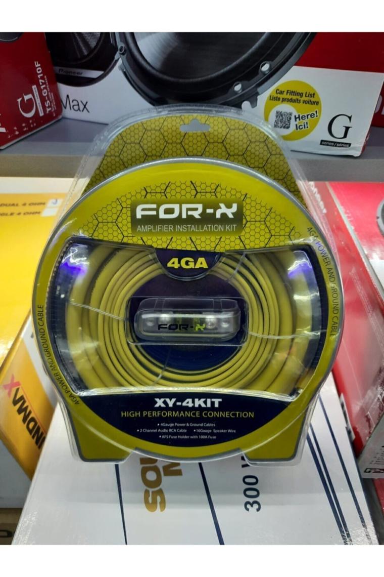 For-x Forx 4 Ga Profesyonel Seri Kalın Oto Amfi Kablo Seti