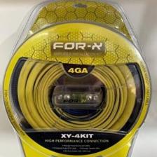 For-x Forx 4 Ga Profesyonel Seri Kalın Oto Amfi Kablo Seti