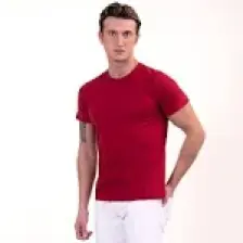 Exve Exclusive Bordo Bisiklet Yaka Basic T-Shirt Normal Fit Erkek Tişört