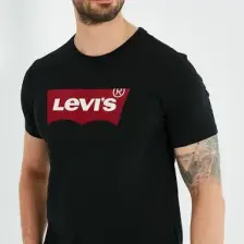 Graphic Set-In Neck Graphic Erkek Siyah Tişört