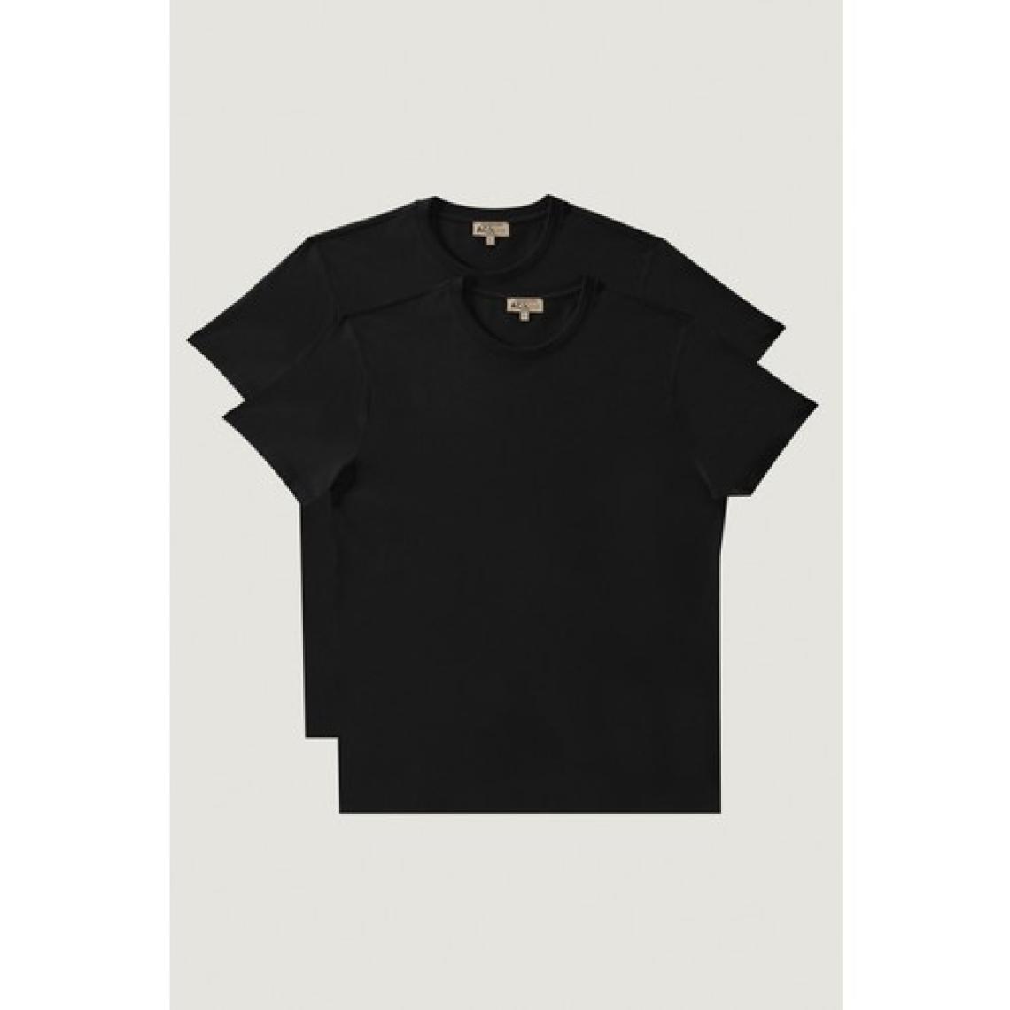 Altınyıldız Classics Erkek Siyah Slim Fit Dar Kesim Bisiklet Yaka %100 Pamuk 2'li Tişört Paketi