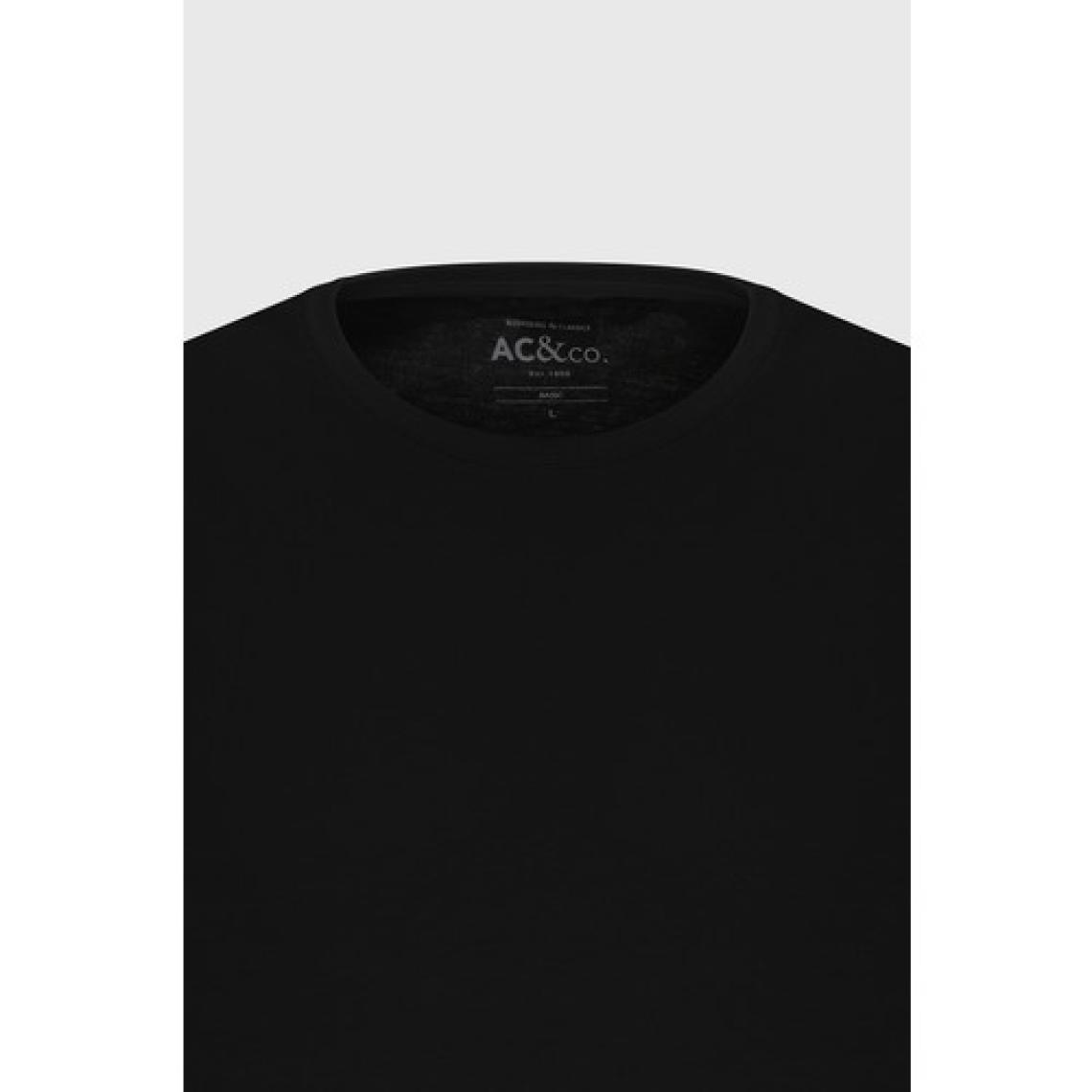 Altınyıldız Classics Erkek Siyah Slim Fit Dar Kesim Bisiklet Yaka %100 Pamuk 2'li Tişört Paketi
