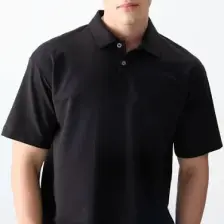 Air Jones Siyah Pamuklu Kalın Yumuşak Dokulu Polo Yaka Oversize Fit Basic Erkek T- Shirt - 88382