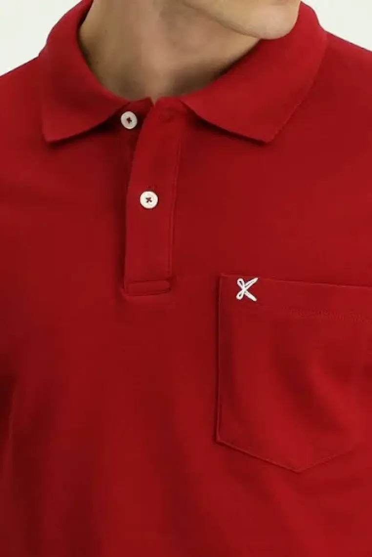 Cepli Polo Yaka Regular Fit Nakışlı Pamuk Tişört